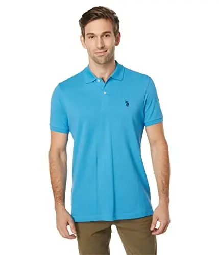 U.S. Polo Assn. Men's Classic Polo Shirt, Two-Button Closure Pique Polo Shirt, Summer Fashion Golf Shirt | Two-Button Closure Pique Polo Shirt, Summer Fashion Golf Shirt - U.S. POLO ASSN.