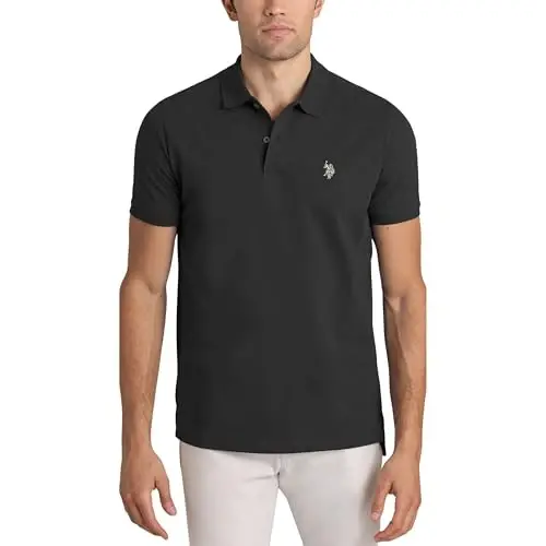 U.S. Polo Assn. Men's Classic Polo Shirt, Two-Button Closure Pique Polo Shirt, Summer Fashion Golf Shirt | Two-Button Closure Pique Polo Shirt, Summer Fashion Golf Shirt - U.S. POLO ASSN.