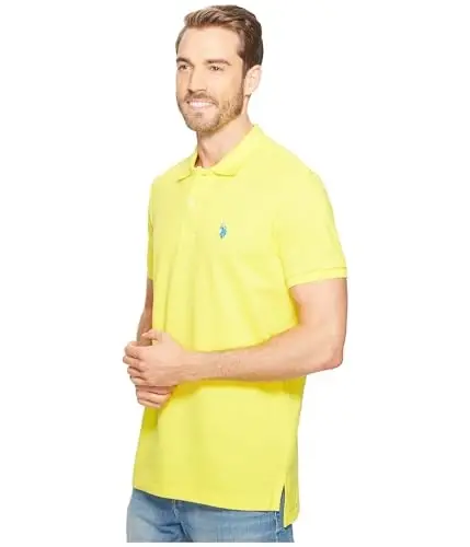 U.S. Polo Assn. Men's Classic Polo Shirt, Two-Button Closure Pique Polo Shirt, Summer Fashion Golf Shirt | Two-Button Closure Pique Polo Shirt, Summer Fashion Golf Shirt - 2