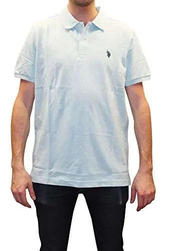 U.S. Polo Assn. Men's Classic Polo Shirt, Two-Button Closure Pique Polo Shirt, Summer Fashion Golf Shirt | Two-Button Closure Pique Polo Shirt, Summer Fashion Golf Shirt 