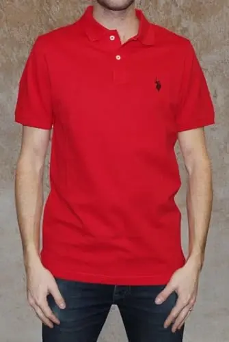 U.S. Polo Assn. Men's Classic Polo Shirt, Two-Button Closure Pique Polo Shirt, Summer Fashion Golf Shirt - 5