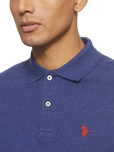 U.S. Polo Assn. Men's Classic Polo Shirt, Two-Button Closure Pique Polo Shirt, Summer Fashion Golf Shirt - 3