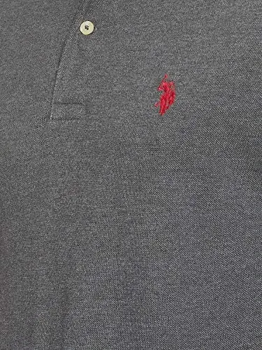 U.S. Polo Assn. Men's Classic Polo Shirt, Two-Button Closure Pique Polo Shirt, Summer Fashion Golf Shirt - 4