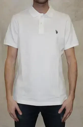 U.S. Polo Assn. Men's Classic Polo Shirt, Two-Button Closure Pique Polo Shirt, Summer Fashion Golf Shirt - 4