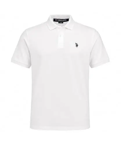 U.S. Polo Assn. Men's Classic Polo Shirt, Two-Button Closure Pique Polo Shirt, Summer Fashion Golf Shirt | Two-Button Closure Pique Polo Shirt, Summer Fashion Golf Shirt 