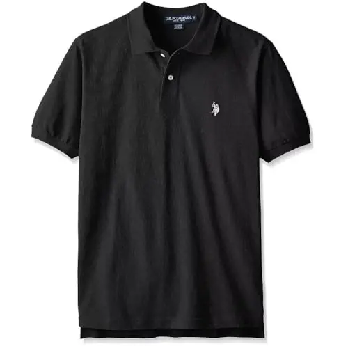 U.S. Polo Assn. Men's Classic Polo Shirt, Two-Button Closure Pique Polo Shirt, Summer Fashion Golf Shirt - 4