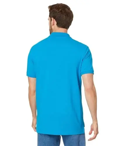 U.S. Polo Assn. Men's Classic Polo Shirt, Two-Button Closure Pique Polo Shirt, Summer Fashion Golf Shirt - 2