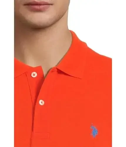 U.S. Polo Assn. Men's Classic Polo Shirt, Two-Button Closure Pique Polo Shirt, Summer Fashion Golf Shirt - 4