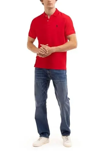 U.S. Polo Assn. Men's Classic Polo Shirt, Two-Button Closure Pique Polo Shirt, Summer Fashion Golf Shirt - 3