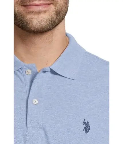 U.S. Polo Assn. Men's Classic Polo Shirt, Two-Button Closure Pique Polo Shirt, Summer Fashion Golf Shirt - 4