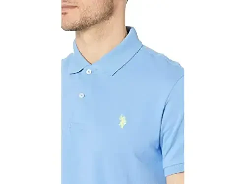 U.S. Polo Assn. Men's Classic Polo Shirt, Two-Button Closure Pique Polo Shirt, Summer Fashion Golf Shirt - 4