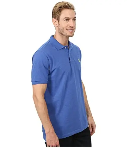U.S. Polo Assn. Men's Classic Polo Shirt, Two-Button Closure Pique Polo Shirt, Summer Fashion Golf Shirt - 4