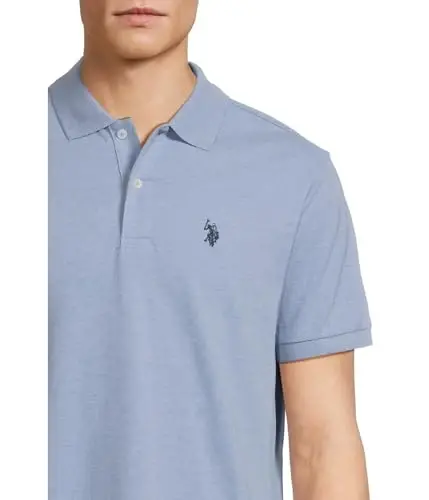 U.S. Polo Assn. Men's Classic Polo Shirt, Two-Button Closure Pique Polo Shirt, Summer Fashion Golf Shirt - 4