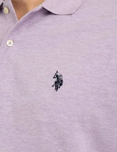 U.S. Polo Assn. Men's Classic Polo Shirt, Two-Button Closure Pique Polo Shirt, Summer Fashion Golf Shirt - 3