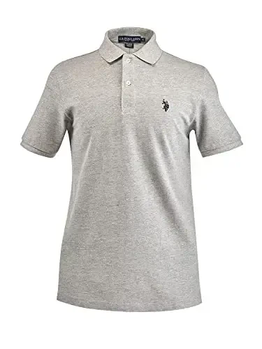 U.S. Polo Assn. Men's Classic Polo Shirt, Two-Button Closure Pique Polo Shirt, Summer Fashion Golf Shirt - U.S. POLO ASSN.