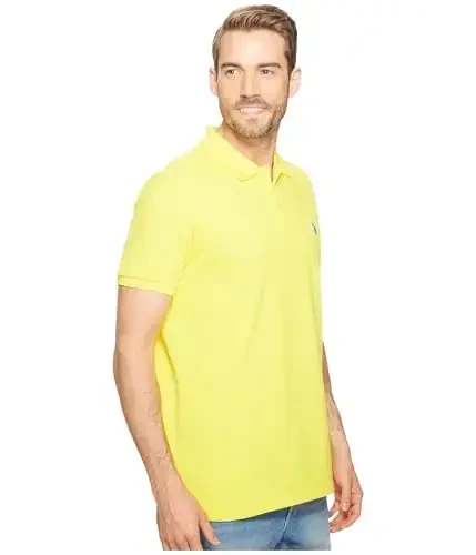 U.S. Polo Assn. Men's Classic Polo Shirt, Two-Button Closure Pique Polo Shirt, Summer Fashion Golf Shirt - 4