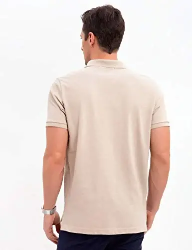 U.S. Polo Assn. Men's Classic Polo Shirt, Two-Button Closure Pique Polo Shirt, Summer Fashion Golf Shirt - 3