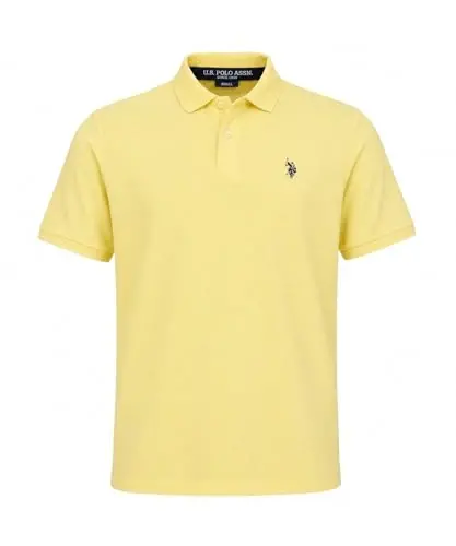 U.S. Polo Assn. Men's Classic Polo Shirt, Two-Button Closure Pique Polo Shirt, Summer Fashion Golf Shirt | Two-Button Closure Pique Polo Shirt, Summer Fashion Golf Shirt 