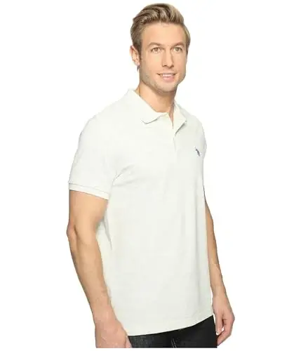 U.S. Polo Assn. Men's Classic Polo Shirt, Two-Button Closure Pique Polo Shirt, Summer Fashion Golf Shirt - 4