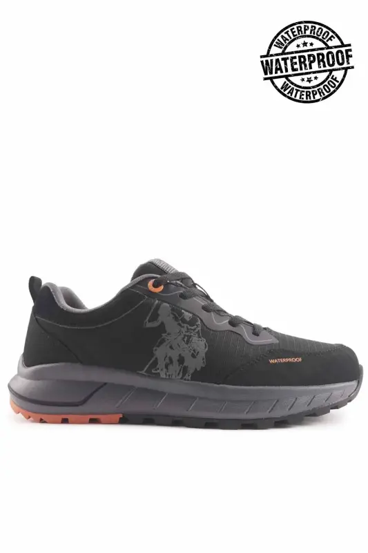 U.S Polo Assn. Erkek Su Gecirmez Outdoor Ayakkabı Bot - Siyah-Turuncu - U.S. POLO ASSN.