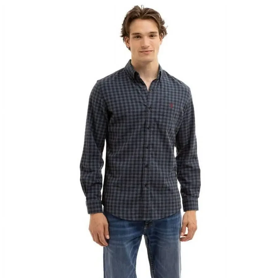U.S. Polo Assn. Men's Long Sleeve Buttondown Shirt- - 1