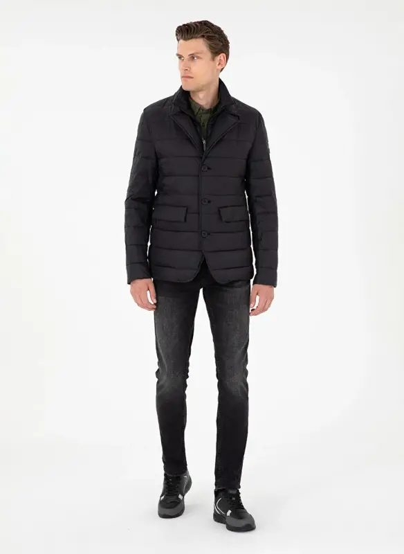 U.S. Polo Assn. Klasik Yaka Siyah Erkek Mont G081SZ0MS.000.1946569 - 4