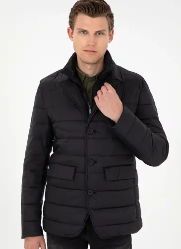 U.S. Polo Assn. Классическая Черная Мужская Куртка с Воротником G081SZ0MS.000.1946569 - 3