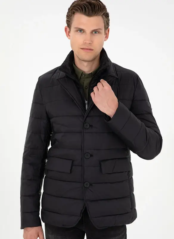 U.S. Polo Assn. Классическая Черная Мужская Куртка с Воротником G081SZ0MS.000.1946569 - 3