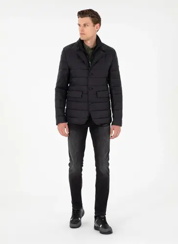 U.S. Polo Assn. Классическая Черная Мужская Куртка с Воротником G081SZ0MS.000.1946569 - 4
