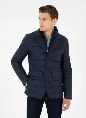 U.S. Polo Assn. Классическая Синяя Мужская Куртка с Воротником G081SZ0MS.000.1946569 - 1