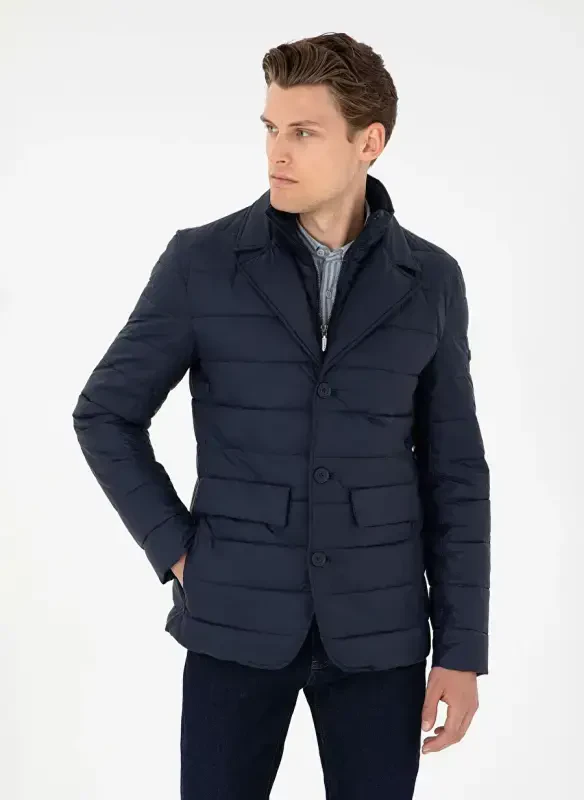 U.S. Polo Assn. Классическая Синяя Мужская Куртка с Воротником G081SZ0MS.000.1946569 - 1