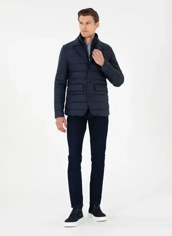 U.S. Polo Assn. Классическая Синяя Мужская Куртка с Воротником G081SZ0MS.000.1946569 - 4