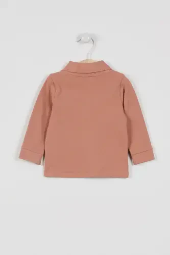 U.s. Polo Assn Licensed Classic Light Brown Baby Long Sleeve Collar Sweatshirt-Brown - U.S. POLO ASSN. (1)