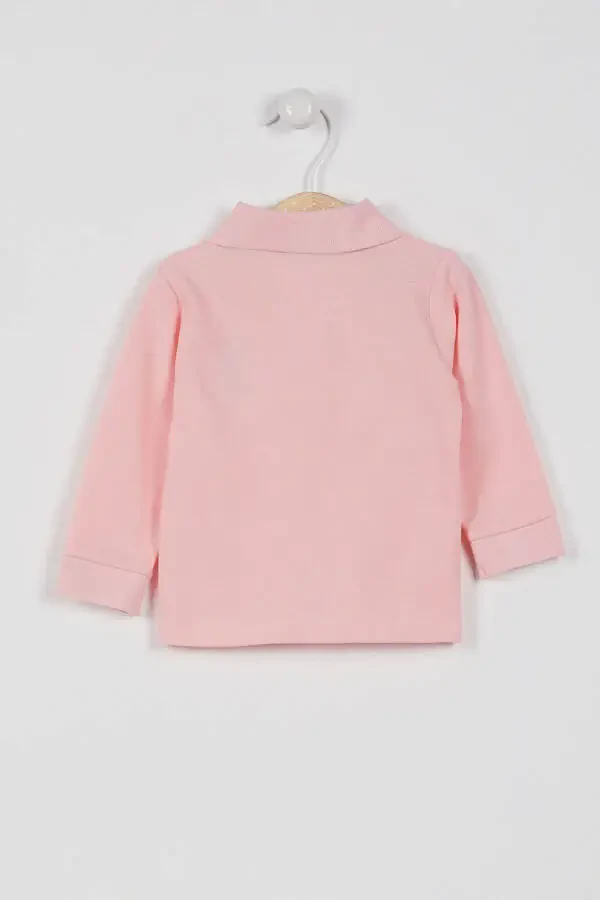 U.S. Polo Assn Licensed Classic Salmon Baby Long Sleeve Sweatshirt - 2