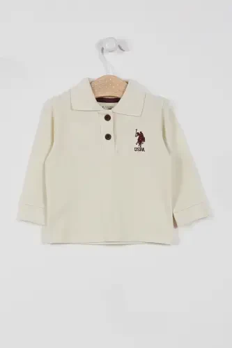 U.s. Polo Assn Lisanslı Classic Ekru Bebek Uzun Kol Yakalı Sweatshirt-Ekru - 1