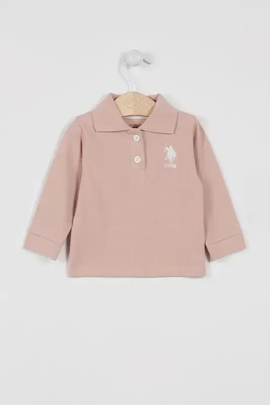 U.s. Polo Assn Lisanslı Classic Pudra Bebek Uzun Kol Yakalı Sweatshirt-Pudra - 1