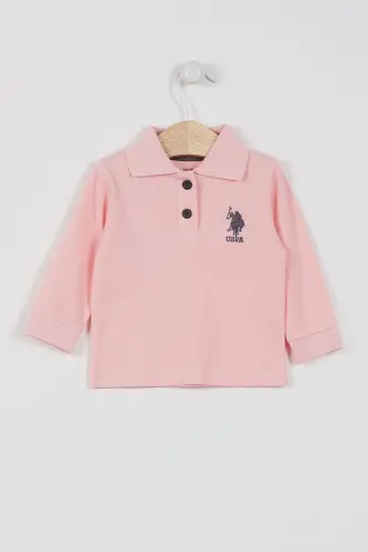 U.s. Polo Assn Lisanslı Classic Somon Bebek Uzun Kol Yakalı Sweatshirt - Somon 