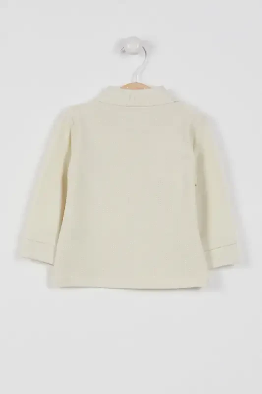 U.s. Polo Assn Litsenziyalangan Classic Ekru Chaqaloq Uzun Yengli Yoqali Sviter-Ekru - 2