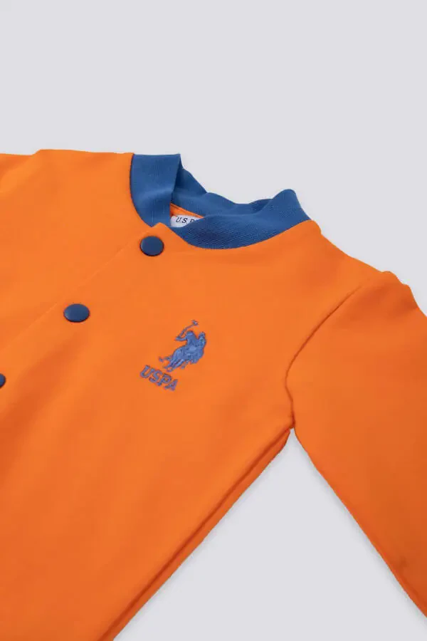 U.S. Polo Assn Magnificent Orange Baby Cardigan - 2