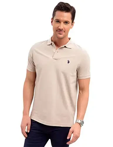 U.S. Polo Assn. Men's Classic Polo Shirt, Two-Button Closure Pique Polo Shirt, Summer Fashion Golf Shirt - U.S. POLO ASSN.