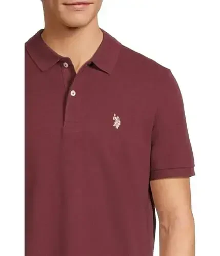 U.S. Polo Assn. Men's Classic Polo Shirt, Two-Button Closure Pique Polo Shirt, Summer Fashion Golf Shirt - 4
