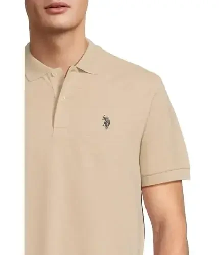 U.S. Polo Assn. Men's Classic Polo Shirt, Two-Button Closure Pique Polo Shirt, Summer Fashion Golf Shirt - 4