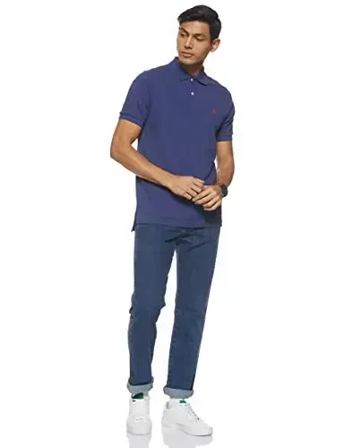 U.S. Polo Assn. Men's Classic Polo Shirt, Two-Button Closure Pique Polo Shirt, Summer Fashion Golf Shirt - 5