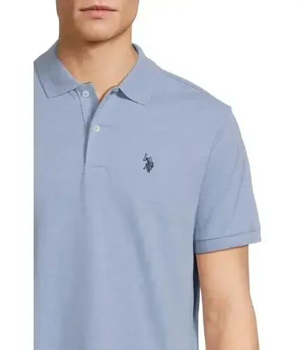 U.S. Polo Assn. Men's Classic Polo Shirt, Two-Button Closure Pique Polo Shirt, Summer Fashion Golf Shirt - 4