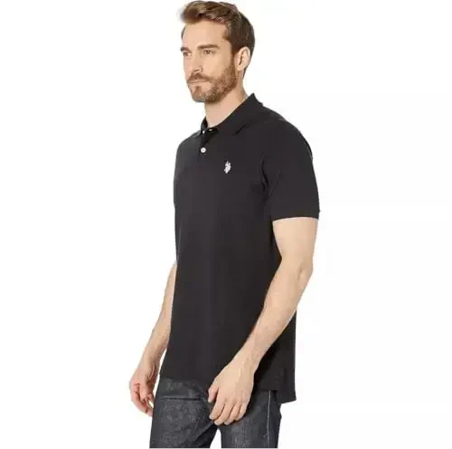 U.S. Polo Assn. Men's Classic Polo Shirt, Two-Button Closure Pique Polo Shirt, Summer Fashion Golf Shirt - U.S. POLO ASSN. (1)