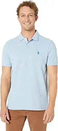 U.S. Polo Assn. Men's Classic Polo Shirt, Two-Button Closure Pique Polo Shirt, Summer Fashion Golf Shirt - U.S. POLO ASSN.