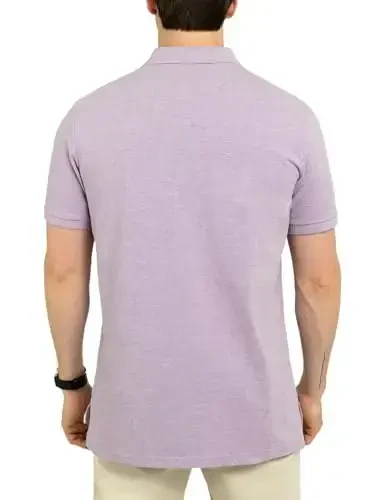 U.S. Polo Assn. Men's Classic Polo Shirt, Two-Button Closure Pique Polo Shirt, Summer Fashion Golf Shirt - 2