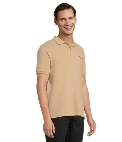 U.S. Polo Assn. Men's Classic Polo Shirt, Two-Button Closure Pique Polo Shirt, Summer Fashion Golf Shirt - U.S. POLO ASSN. (1)