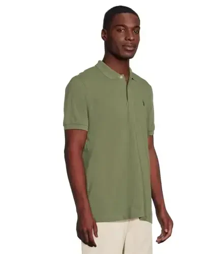 U.S. Polo Assn. Men's Classic Polo Shirt, Two-Button Closure Pique Polo Shirt, Summer Fashion Golf Shirt - U.S. POLO ASSN. (1)