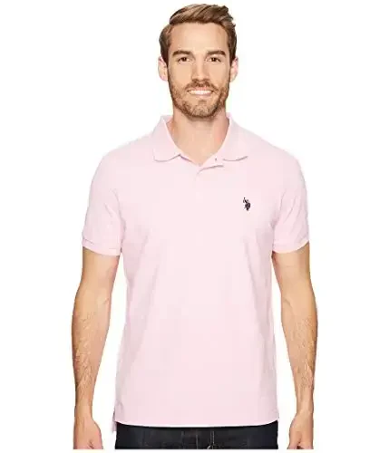 U.S. Polo Assn. Men's Classic Polo Shirt, Two-Button Closure Pique Polo Shirt, Summer Fashion Golf Shirt - U.S. POLO ASSN.